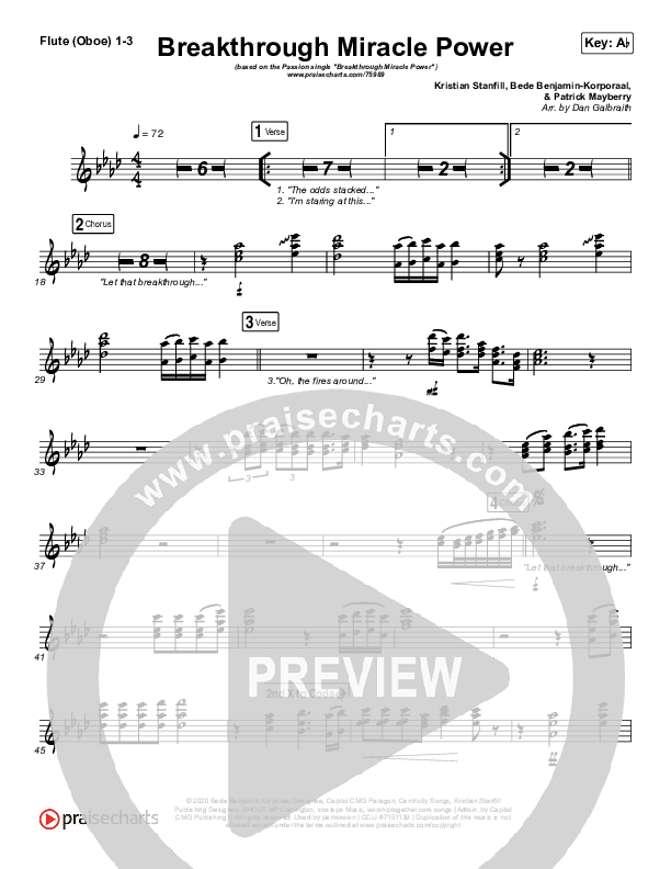 Breakthrough Miracle Power Flute/Oboe 1/2/3 (Passion / Kristian Stanfill)