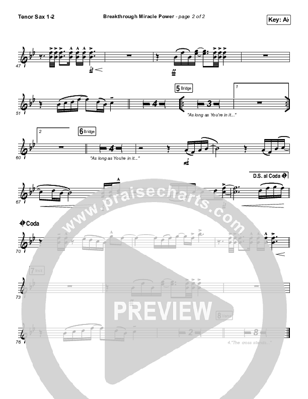 Breakthrough Miracle Power Tenor Sax 1/2 (Passion / Kristian Stanfill)