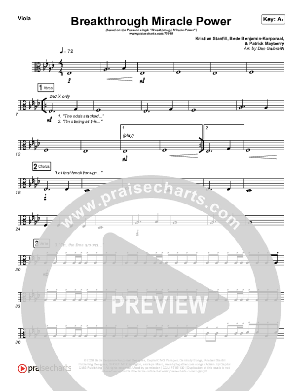 Breakthrough Miracle Power Viola (Passion / Kristian Stanfill)