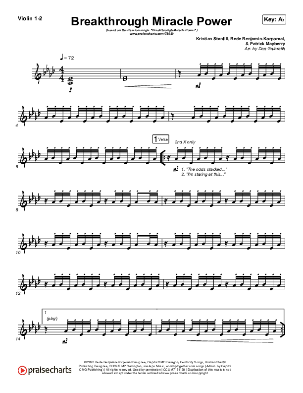 Breakthrough Miracle Power Violin 1/2 (Passion / Kristian Stanfill)
