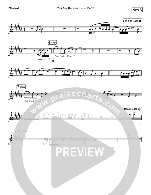 You Are The Lord Clarinet (Passion / Brett Younker / Naomi Raine)