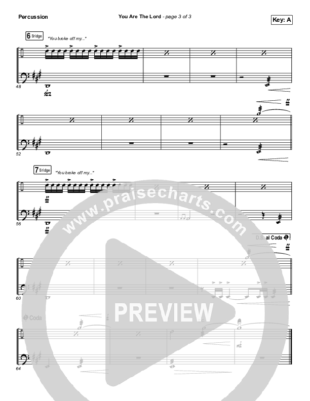 You Are The Lord Percussion (Passion / Brett Younker / Naomi Raine)