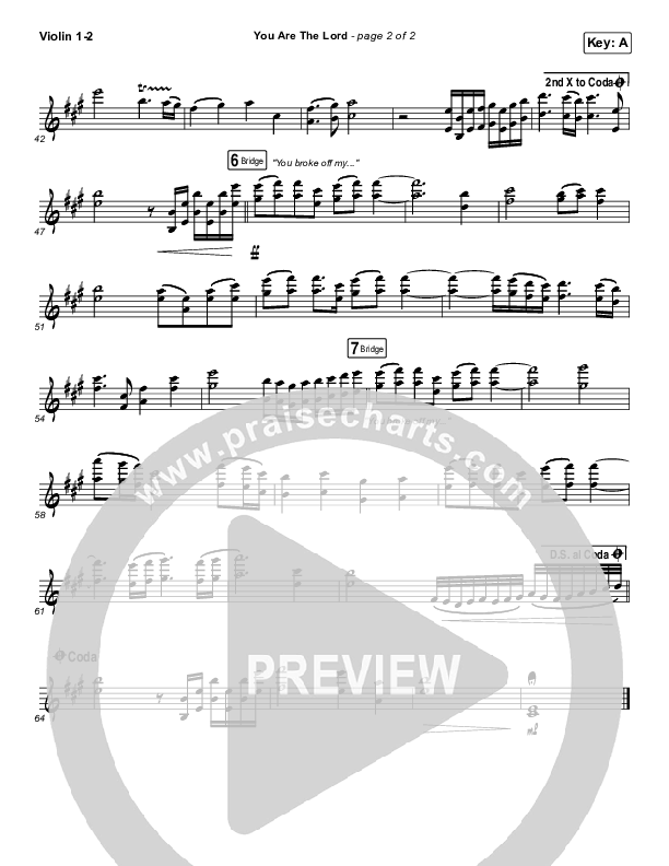 You Are The Lord Violin 1/2 (Passion / Brett Younker / Naomi Raine)