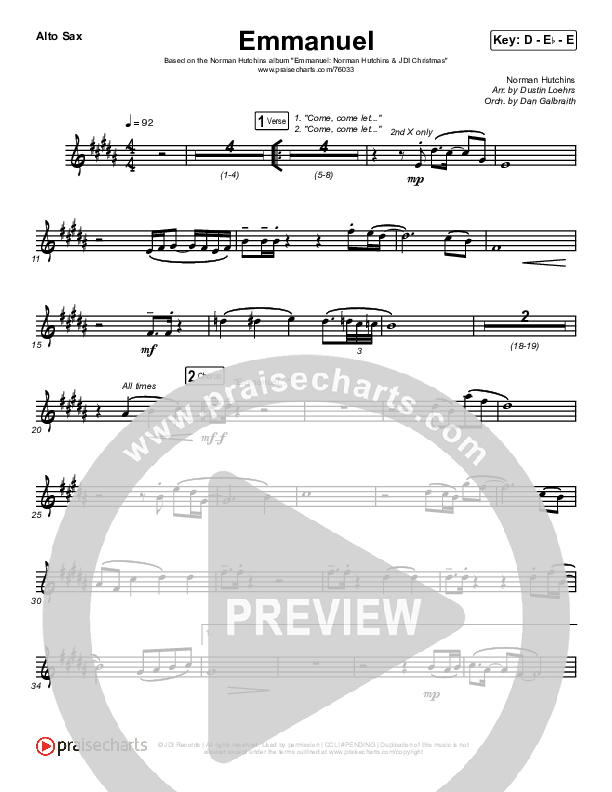 Emmanuel Alto Sax (Norman Hutchins)