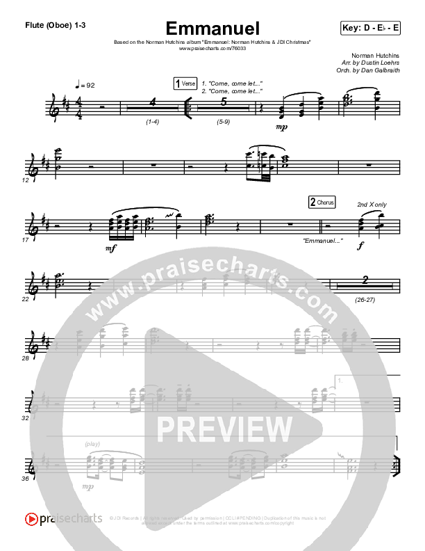 Emmanuel Flute/Oboe 1/2/3 (Norman Hutchins)