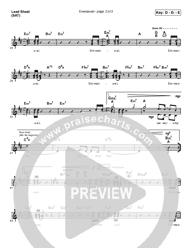 Emmanuel Lead Sheet (SAT) (Norman Hutchins)