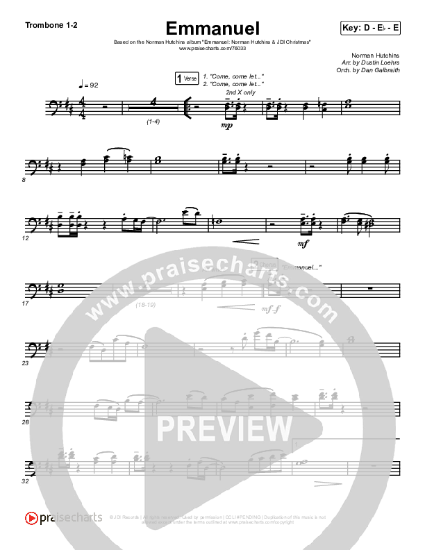 Emmanuel Trombone 1,2 (Norman Hutchins)