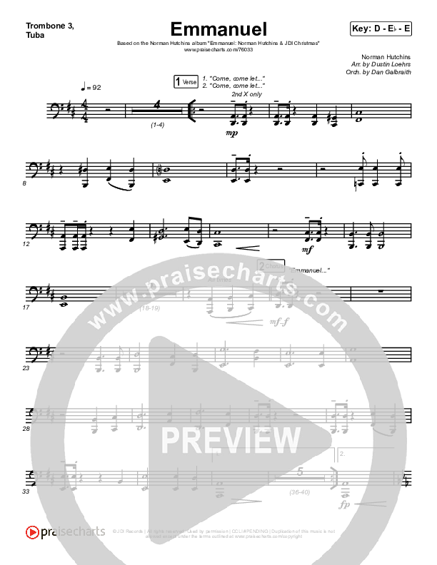 Emmanuel Trombone 3/Tuba (Norman Hutchins)