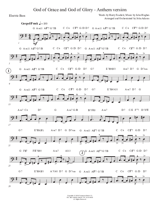 God Of Grace And God Of Glory (Anthem Version) Rhythm Chart (John Adams)