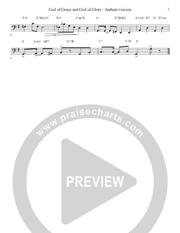 God Of Grace And God Of Glory (Anthem Version) Bass Guitar (John Adams)