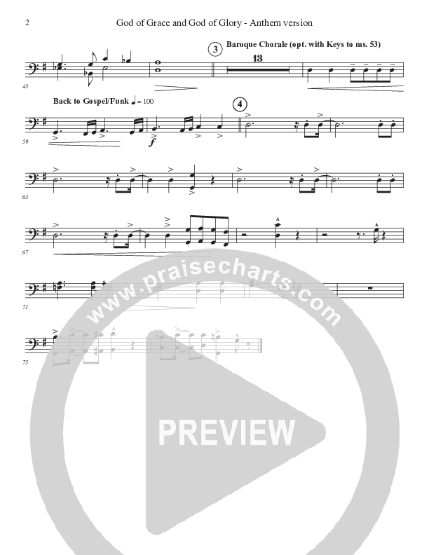 God Of Grace And God Of Glory (Anthem Version) Bassoon 1/2 (John Adams)