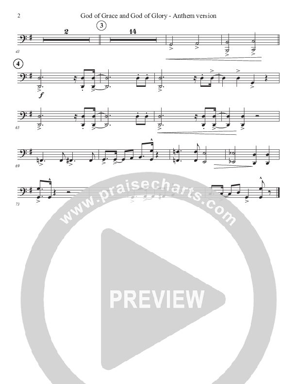 God Of Grace And God Of Glory (Anthem Version) Bass Trombone (John Adams)