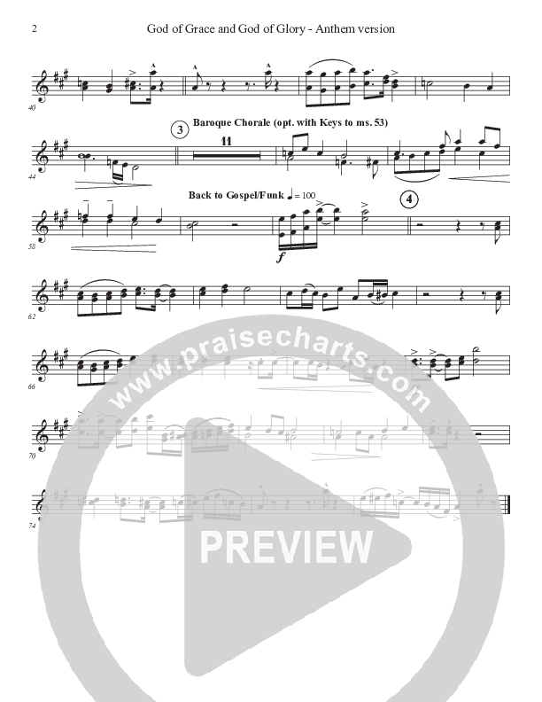 God Of Grace And God Of Glory (Anthem Version) Clarinet 1/2 (John Adams)