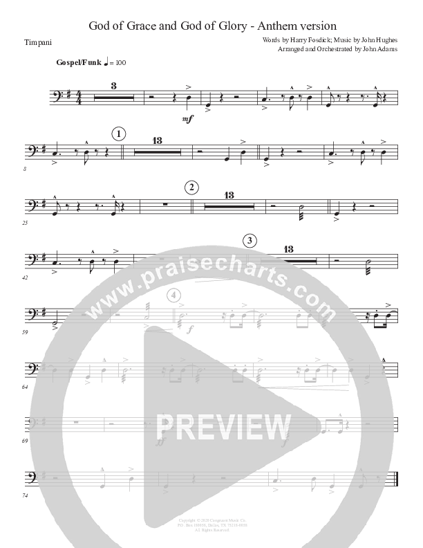 God Of Grace And God Of Glory (Anthem Version) Timpani (John Adams)