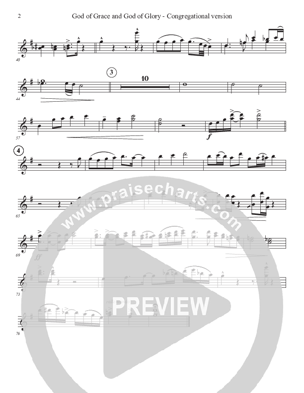 God Of Grace And God Of Glory (Congregational Version) Flute 1/2 (John Adams)