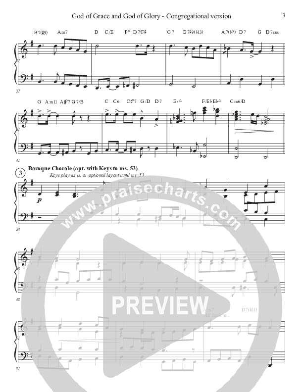 God Of Grace And God Of Glory (Congregational Version) Piano Sheet (John Adams)
