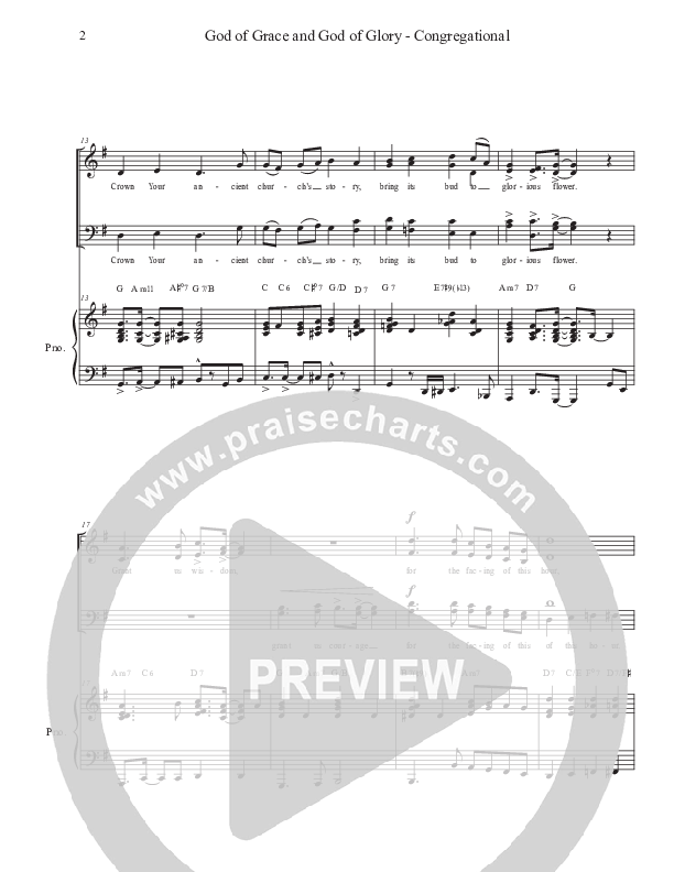 God Of Grace And God Of Glory (Congregational Version) Piano/Choir (SATB) (John Adams)