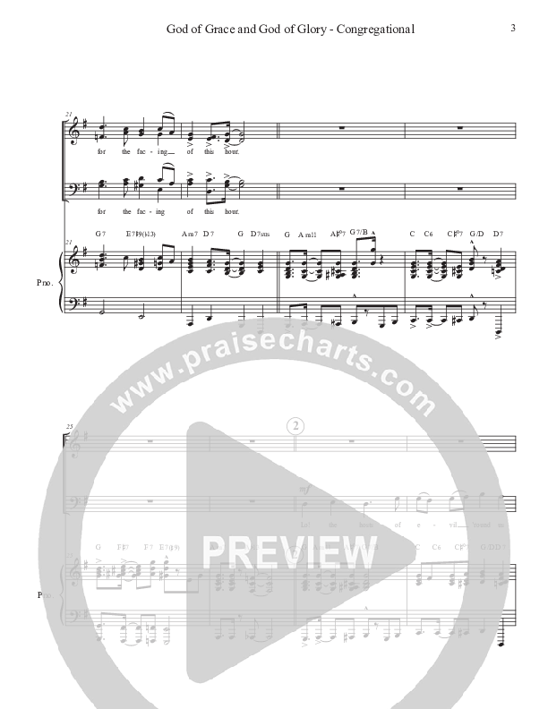 God Of Grace And God Of Glory (Congregational Version) Piano/Vocal (John Adams)