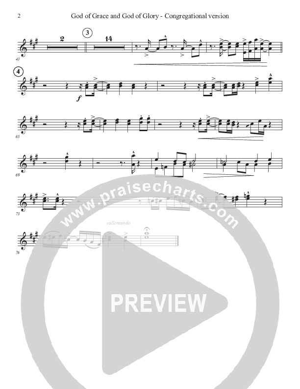 God Of Grace And God Of Glory (Congregational Version) Trumpet 1,2 (John Adams)