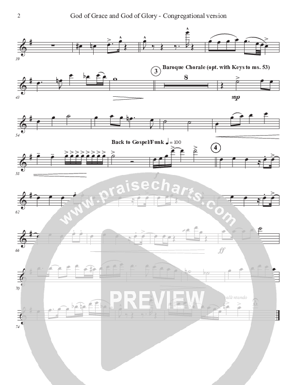 God Of Grace And God Of Glory (Congregational Version) Violin 1 (John Adams)