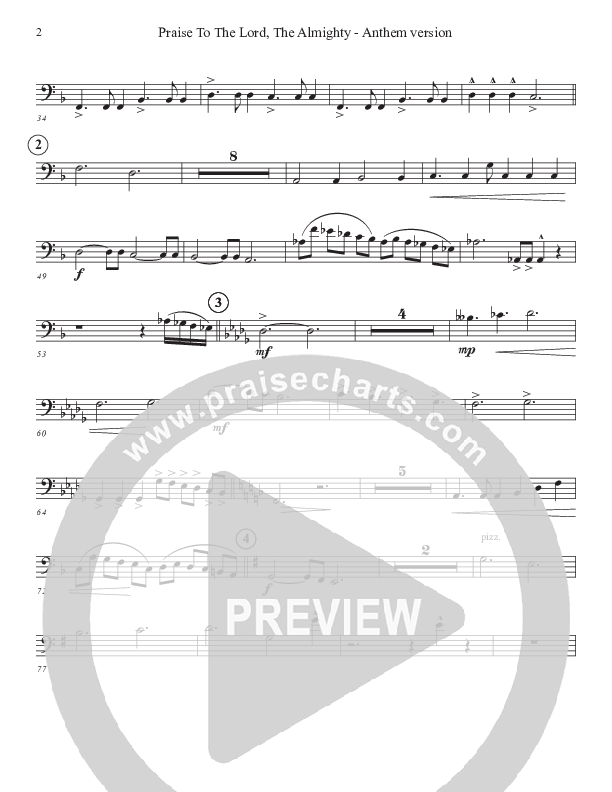 Praise To The Lord The Almighty (Anthem Version) Double Bass (John Adams)