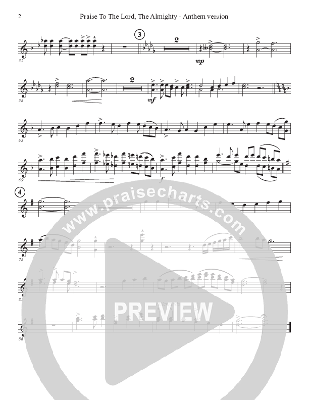 Praise To The Lord The Almighty (Anthem Version) Flute 1/2 (John Adams)