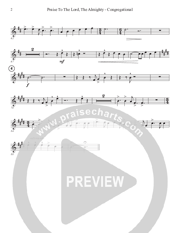 Praise To The Lord The Almighty (Congregational Version) Alto Sax (John Adams)