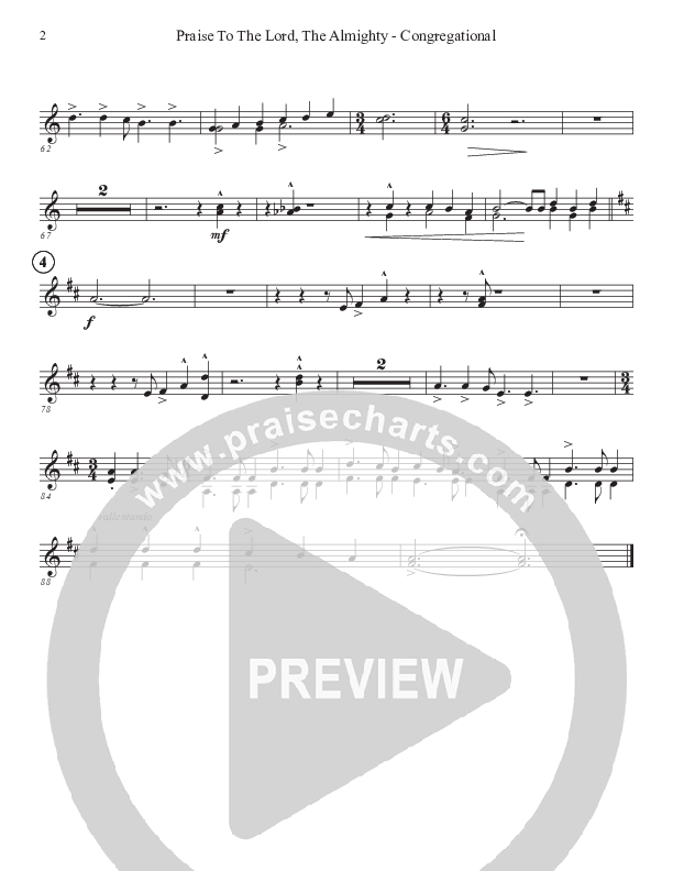 Praise To The Lord The Almighty (Congregational Version) French Horn 1/2 (John Adams)