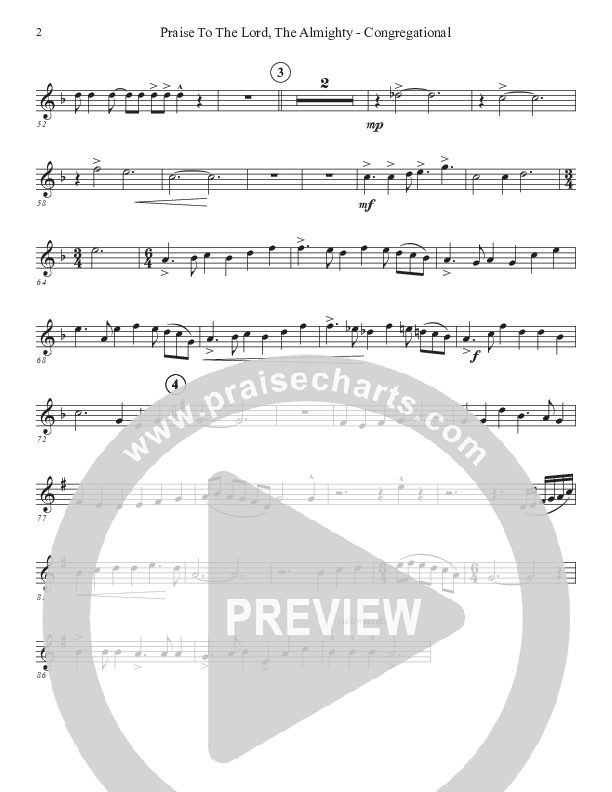 Praise To The Lord The Almighty (Congregational Version) Oboe (John Adams)