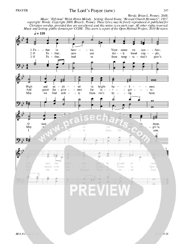 The Lord’s Prayer Hymn Sheet (SATB) (Traditional Hymn)
