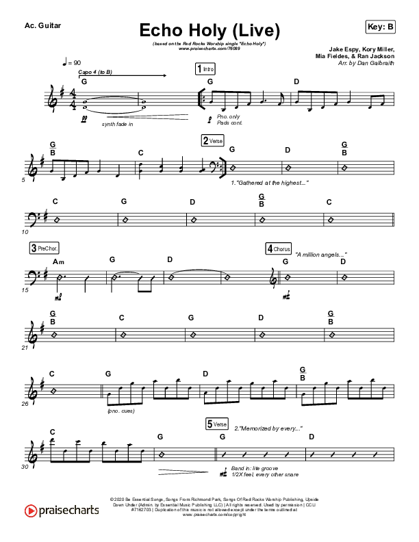 Echo Holy Acoustic Guitar (Red Rocks Worship)