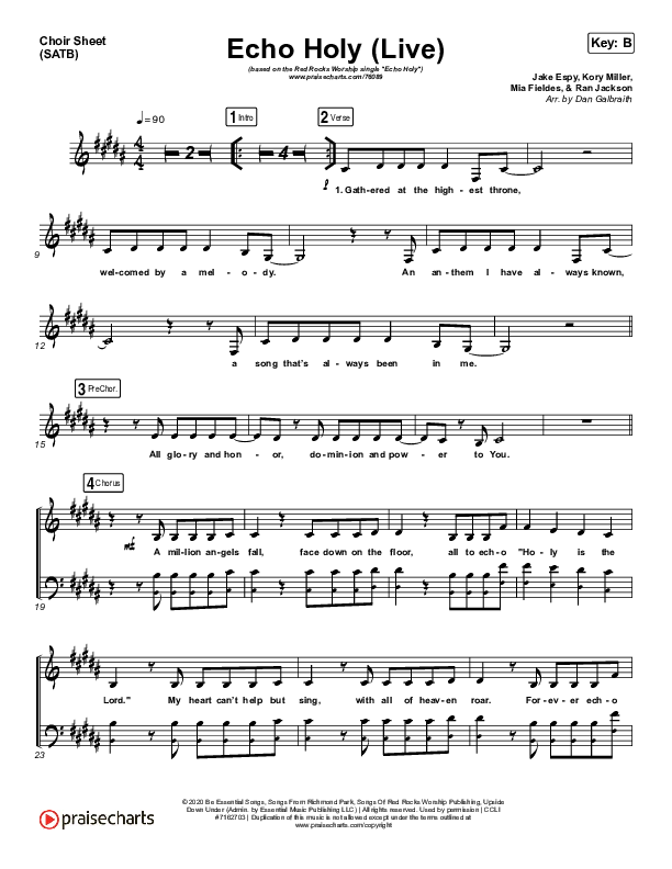 Echo Holy Choir Vocals (SATB) (Red Rocks Worship)