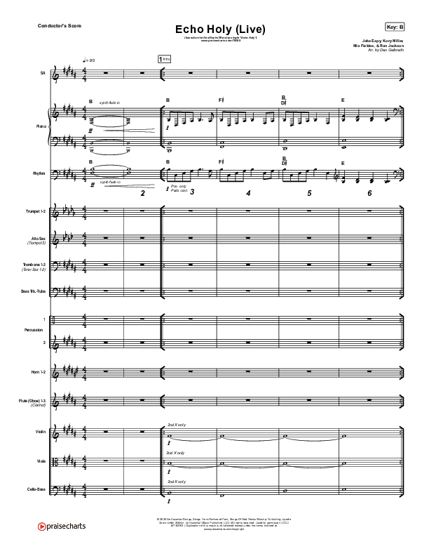 Echo Holy Conductor's Score (Red Rocks Worship)