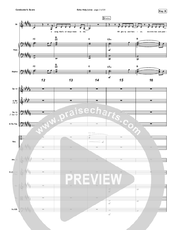 Echo Holy Conductor's Score (Red Rocks Worship)