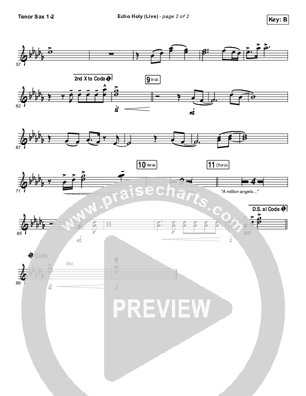 Echo Holy Tenor Sax 1/2 (Red Rocks Worship)