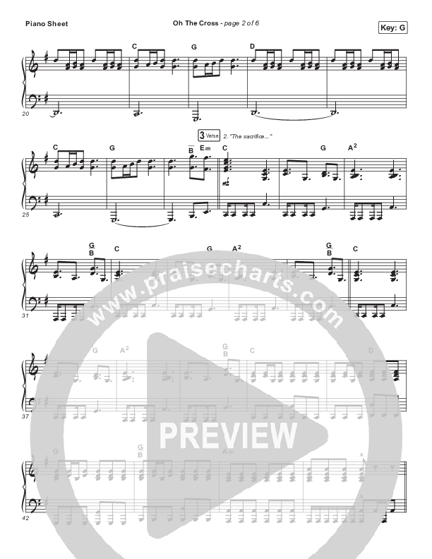 Oh The Cross Piano Sheet (Circuit Rider Music)