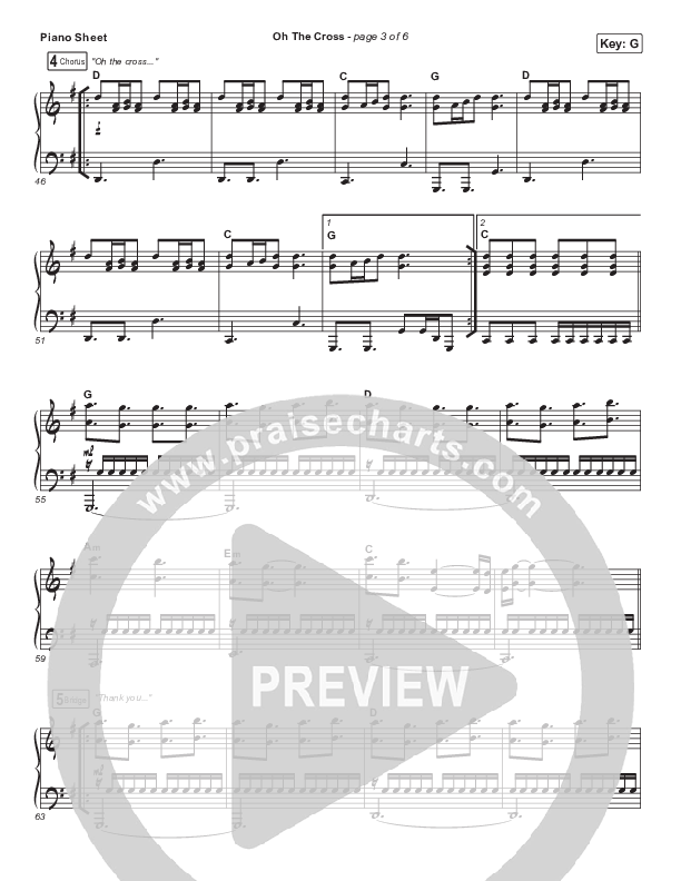 Oh The Cross Piano Sheet (Circuit Rider Music)