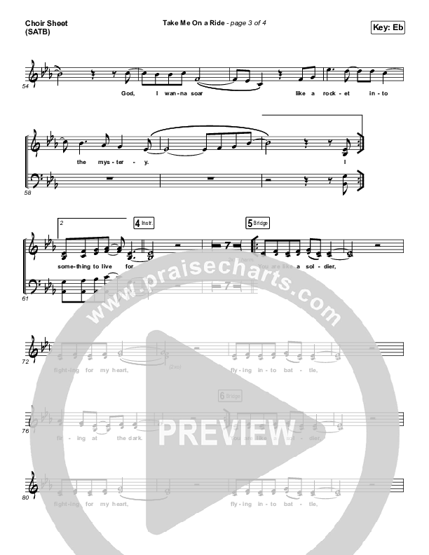 Take Me On A Ride Choir Vocals (SATB) (We The Kingdom)