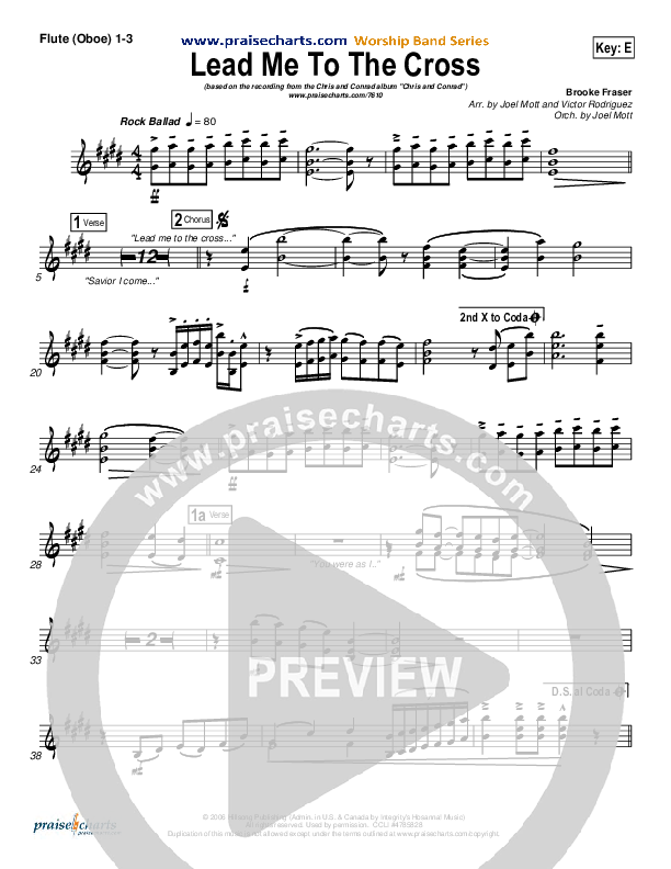 Lead Me To The Cross Flute/Oboe 1/2/3 (Chris And Conrad)