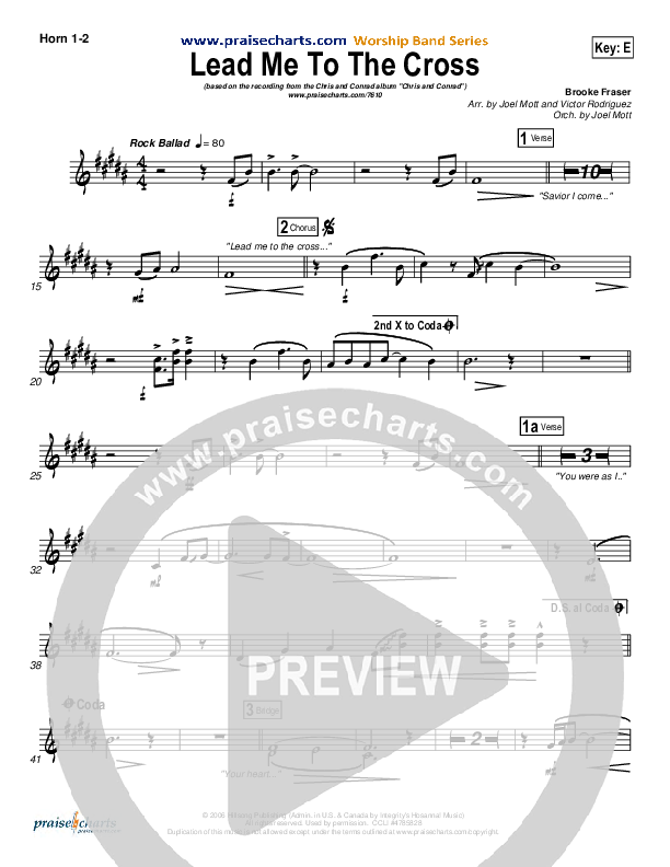 Lead Me To The Cross French Horn 1/2 (Chris And Conrad)