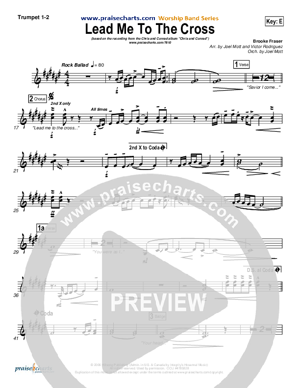 Lead Me To The Cross Trumpet 1,2 (Chris And Conrad)