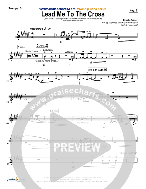 Lead Me To The Cross Trumpet 3 (Chris And Conrad)