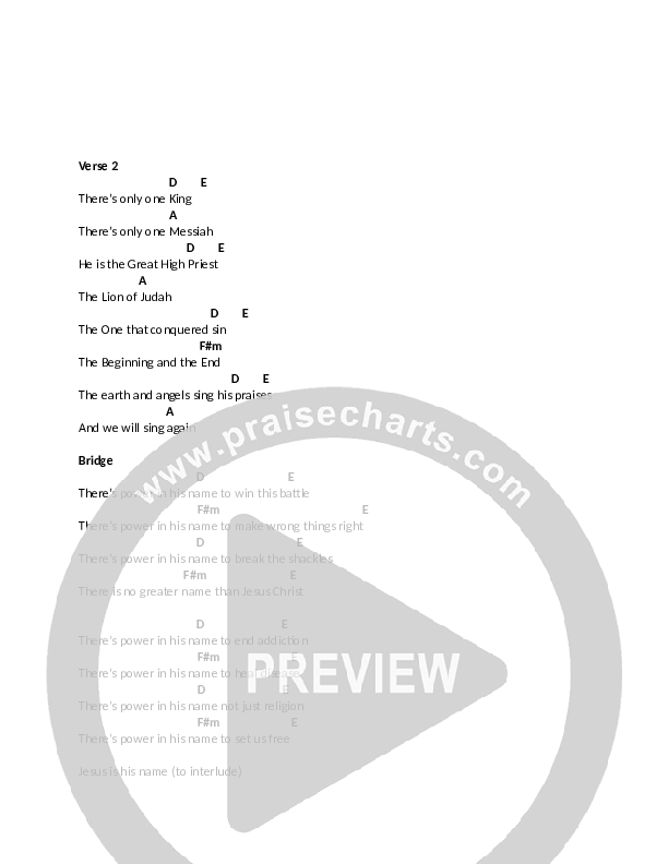 Jesus Is His Name Chords & Lyrics (Pursue Worship)