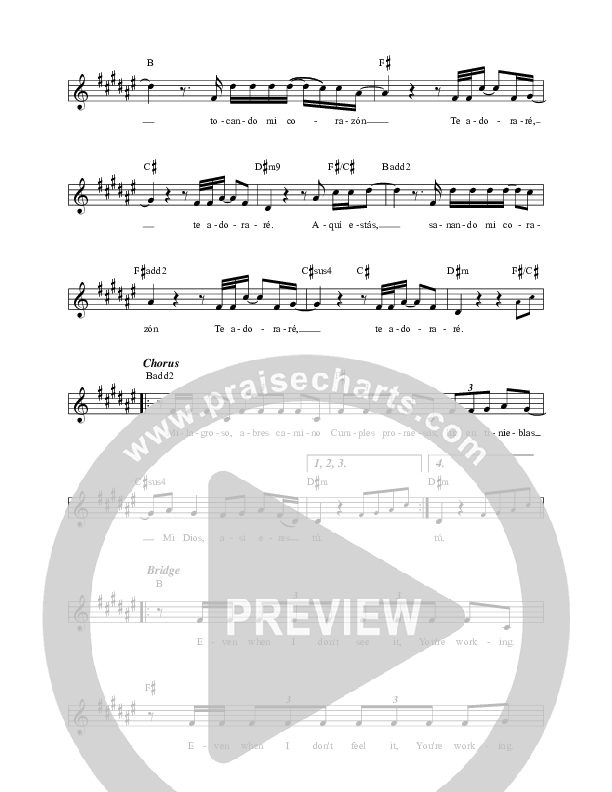 Way Maker (Abres Caminos) Lead Sheet (REVERE / David & Nicole Binion / Phil Thompson)
