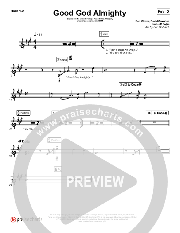 Good God Almighty Brass Pack (Crowder)