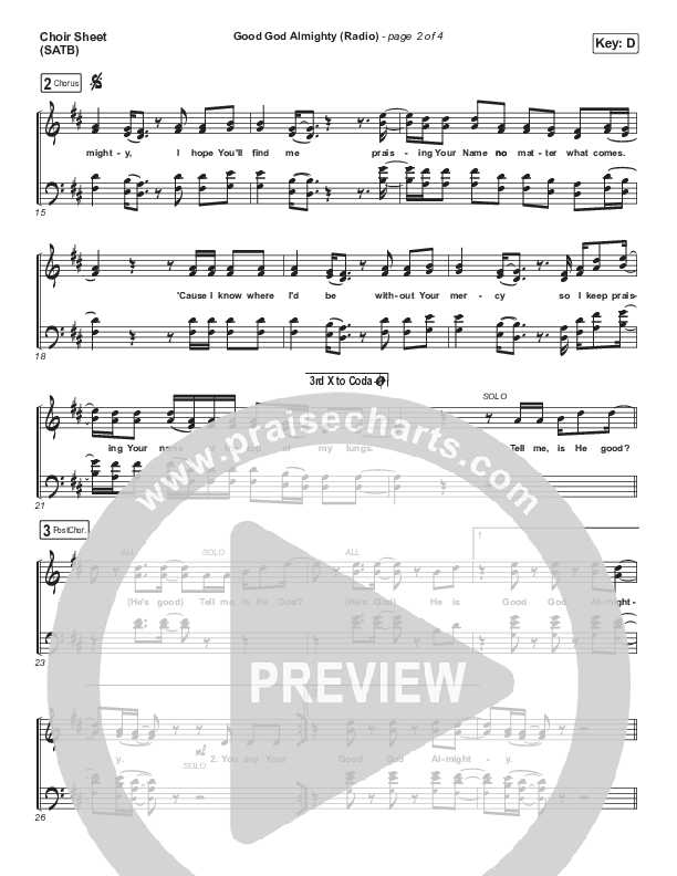 Good God Almighty (Radio) Choir Vocals (SATB) (Crowder)