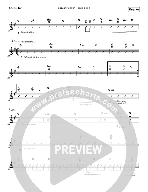 Son Of Heaven (Live) Acoustic Guitar (Brandon Lake / Matt Maher / Dante Bowe)