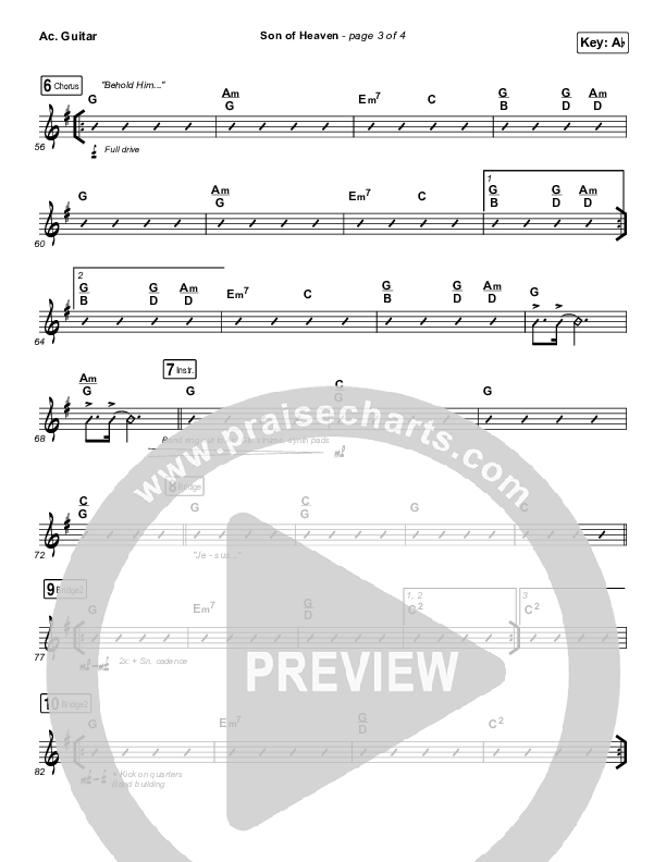 Son Of Heaven (Live) Acoustic Guitar (Brandon Lake / Matt Maher / Dante Bowe)