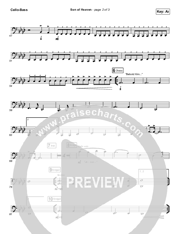 Son Of Heaven (Live) Cello/Bass (Brandon Lake / Matt Maher / Dante Bowe)