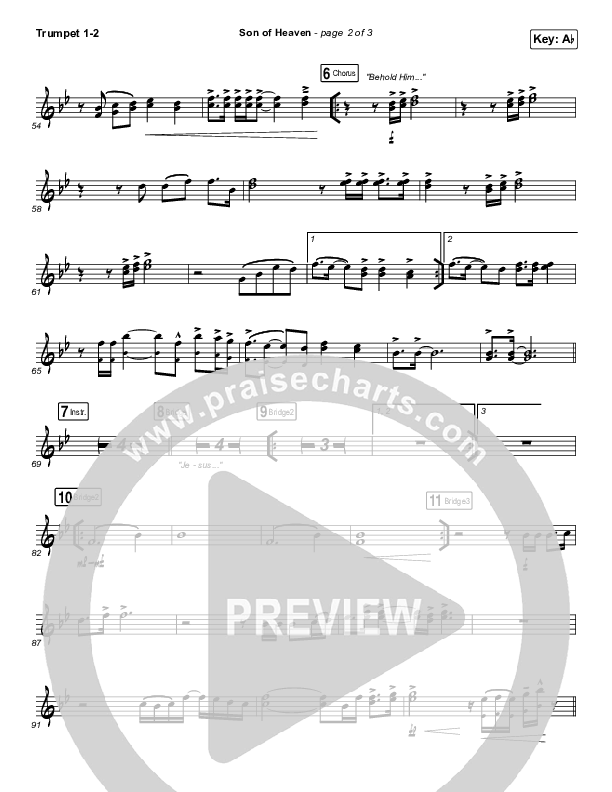 Son Of Heaven (Live) Trumpet 1,2 (Brandon Lake / Matt Maher / Dante Bowe)